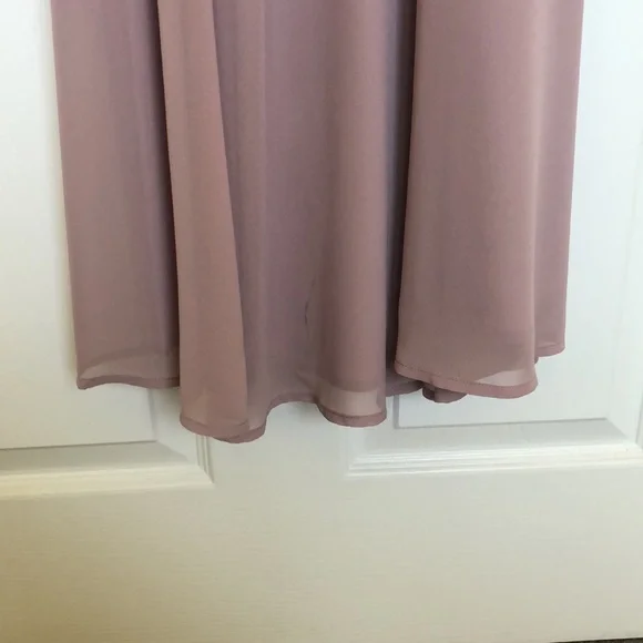 Show Me Your Mumu Jenn Maxi Dress ~ Neutral Mauve Chiffon - Picture 7 of 10